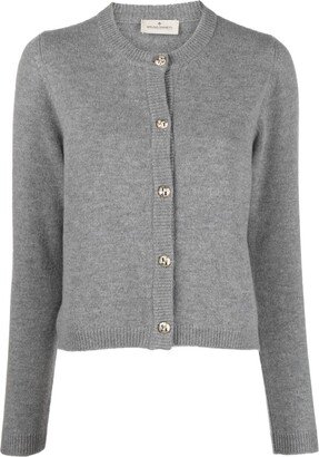 Long-Sleeve Virgin Wool-Cashmere Cardigan