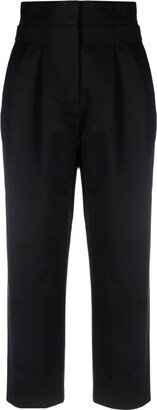 Pleat-Detail High-Waisted Trousers