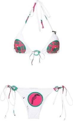 Graphic-Print Two-Piece Bikini Set