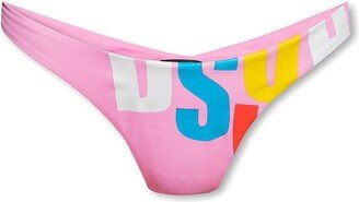 Logo Printed Bikini Bottoms