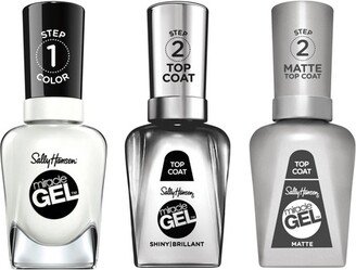 Miracle Gel Nail Color Trio Pack - Get Mod Shiny Top Coat & Matte Top Coat - 1.5 fl oz