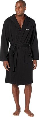 Modern Cotton Holiday Robe (Black) Men's Robe