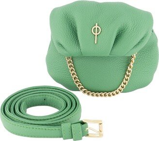 Otrera Tiny Leda Green - Leather Belt Bag And Crossbody