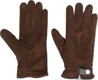 Perforated Leather Gloves-AG