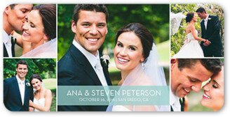 Wedding Announcements: Gallery Of Matrimony Wedding Announcement, Blue, Signature Smooth Cardstock, Rounded