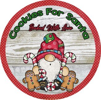 Cookies For Santa Gnome Sign - Wreath Supplies Center Embellishment Tiered Tray