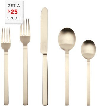 5Pc Flatware Set With $25 Credit