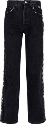 x B.B. Simon studded regular-fit jeans