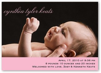 Birth Announcements: Plainly Perfect Pink Birth Announcement, Pink, Matte, Signature Smooth Cardstock, Square