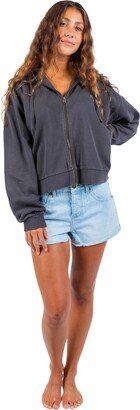 Juniors' Shore Break Desto Cotton Zip-Up Top