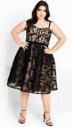 Women's Plus Size Dress Angeline - Black - 14W