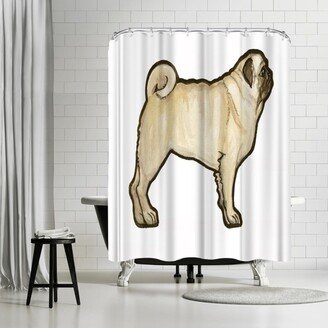 71 x 74 Shower Curtain, Pug by Sally Pattrick