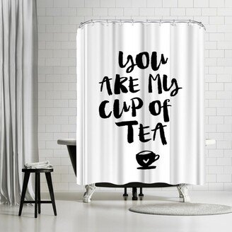 71 x 74 Shower Curtain, You Are My Cup Of Tea by Motivated Type