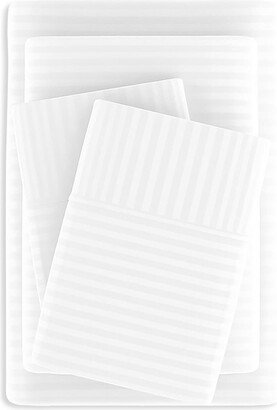 Linens & Hutch Striped 4-Piece Microfiber Sheet Set