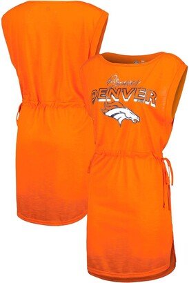 Women's G-iii 4Her by Carl Banks Orange Denver Broncos G.o.a.t. Swimsuit Cover-Up