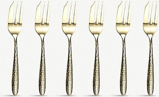Steel Champagne Mirage Stainless Steel Pastry Fork 6-piece set