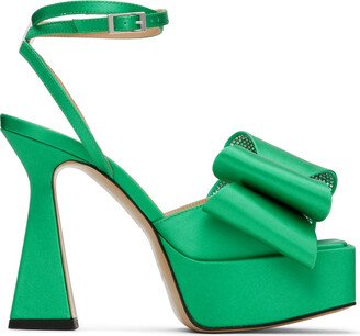 Green 'Le Cadeau' 140 Platform Heeled Sandals