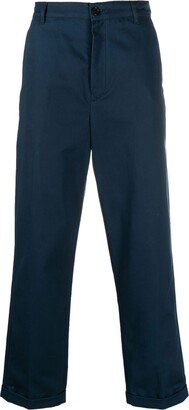 Logo-Patch Straight-Leg Trousers-CA