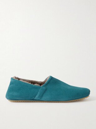 Babouche Shearling-Lined Suede Slippers