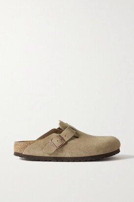 Boston Suede Clogs - Brown