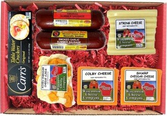 Wisconsin Big Deluxe Cheese Sampler, Sausage & Cracker Gift Box, Wisconsin Cheese Company