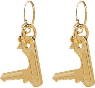 Logo Engraved Key Earring