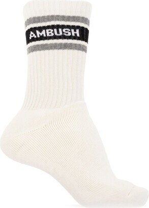 Logo Band Embroidered Socks