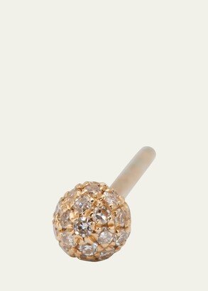 14K Yellow Gold Disco Ball Stud Earring, Single