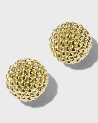 Caviar Lattice Ball Stud Earrings