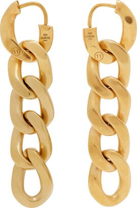 Gold Curb Chain Earrings