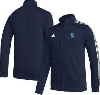 Men's Deep Sea Blue Seattle Kraken Raglan Full-Zip Track Jacket