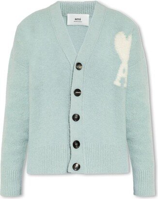 Logo Intarsia Button-Up Cardigan-AA