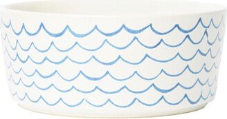 Dog Sketched Wave Bowl Blue - Small
