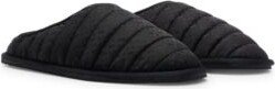 Monogram-jacquard slippers with rubber sole