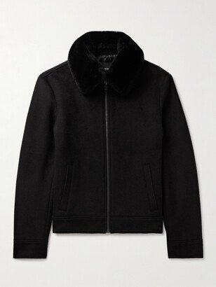 Shearling-Trimmed Wool and Cashmere-Blend Jacket