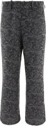 Arabesque Jacquard Straight Leg Trousers