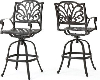 Alfresco Outdoor Cast Barstools, Set of 2