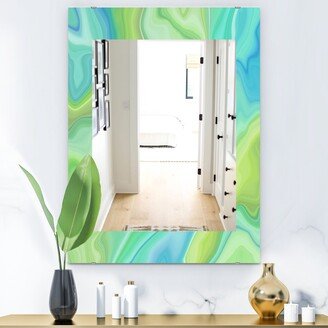 Designart 'Marbled Geode 7' Modern Mirror - Printed Wall Mirror