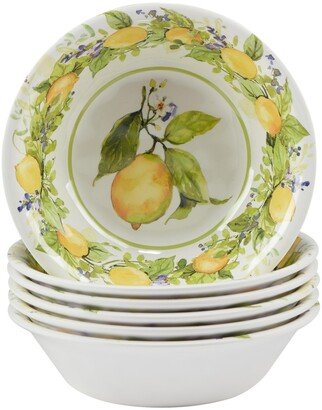 Certified Lemon Zest 6 Piece Melamine All Purpose Bowl