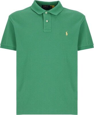 Logo Embroidered Polo Shirt-AV