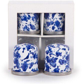 Cobalt Swirl Enamelware Collection Salt and Pepper Shakers, Set of 2