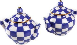 Royal Check Teapot 2-Piece Salt & Pepper Set