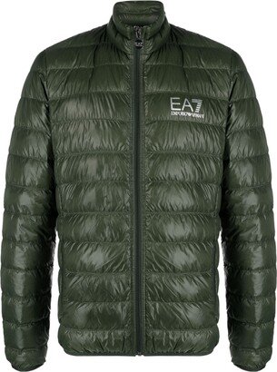 Logo-Print Padded Jacket-AJ