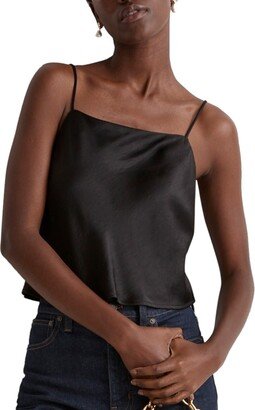 Satin Square Neck Crop Camisole