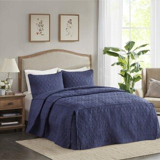 Gracie Mills Quebec 3 Pc Fitted Bedspread - King-AB