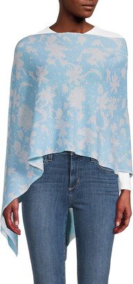 In2 by in Cashmere Floral Cashmere Poncho-AA