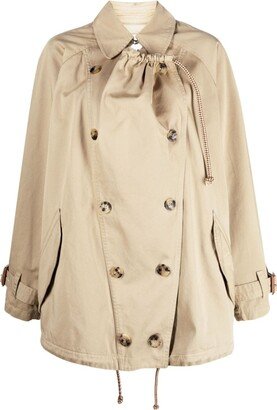 Dusika double-breasted trench coat