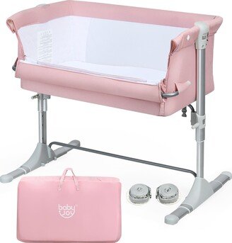 Babyjoy Portable Baby Bed Side Sleeper Infant Travel Crib W/Carrying - See Details