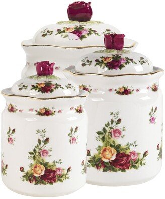 Old Country Roses Canister 3Pc Set-AA