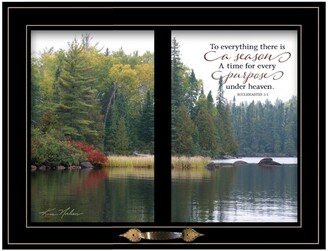 To Everything There is a Season by Kim Norlien, Ready to hang Framed Print, Black Window-Style Frame, 19 x 15